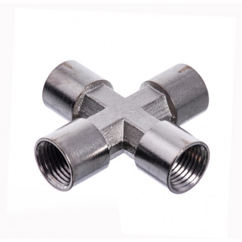 Крестовое соединение с внутренней резьбой 1/4” AIRKRAFT S1283-2