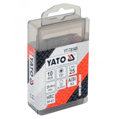Набір біт TORX 1/4" Т30 L=25 мм 10 предметів