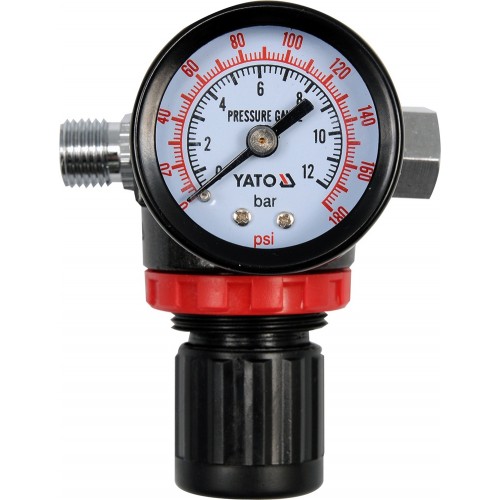 Редукционный клапан, регулятор  давления с манометром 1/4", p= 1.2 mpa