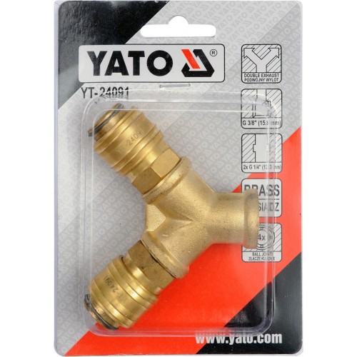 Латунный коллектор c внутренней резьбой G3/8"и 2 x 1/4"