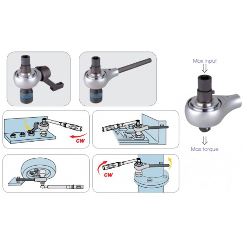 Мультипликатор 1/2"F x 1"M (5:1) усилие 400-2000 Нм