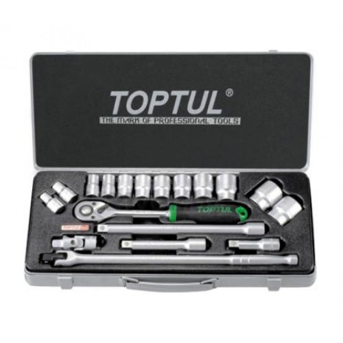 Набір інструменту 1/2" 18од. (6-гр.) TOPTUL GCAD1802