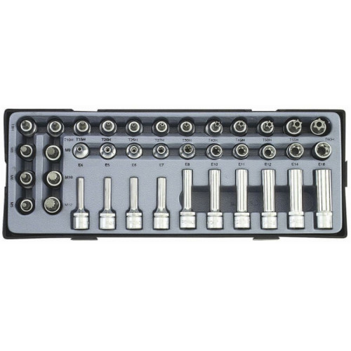 Набір головок 3/8" та біт TORX SPLINE 38 пр. FORCE T3381 F