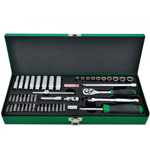 Набор инструмента 1/4" 50ед. (12-гр.) TOPTUL GCAD5004