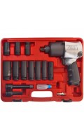 Гайковерт пневматический 1/2" 624Nm с набором ударных головок 15 ед. (3202) 7663K1 JTC