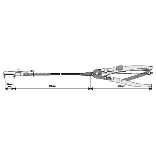 Зажим гибкий с тросом для пружинных хомутов шлангов YATO YT-0653