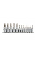 Набор головок 1/4" + 3/8" со вставками TORX SECURITY 12 пр. YATO YT-04332