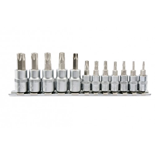 Набор головок 1/4" + 3/8" со вставками TORX SECURITY 12 пр. YATO YT-04332