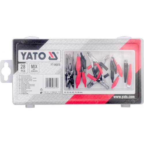 Зажимы "крокодил" 28 шт. YATO YT-06870