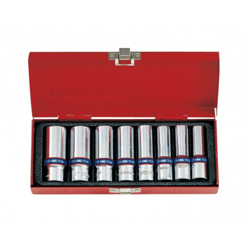 Набор головок 3/8" глуб. 6-гр. 8 пр. (10-19mm) KING TONY 3508MR