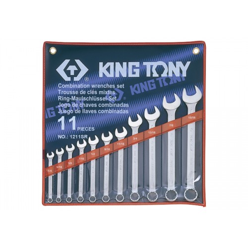 Набор ключей комби 11 ед. (1/4"-15/16") KING TONY 1211SR