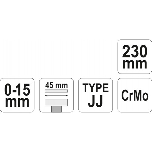 Ручная струбцина, сварочная тип jj, длина: 230мм