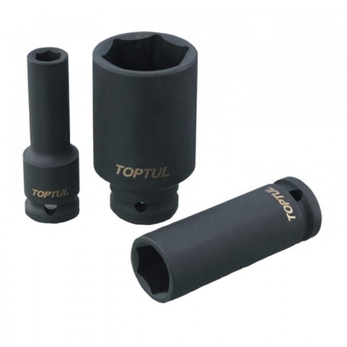 Головки ударные под квадрат 1/2" шестигранные длинные TOPTUL KABE1608 Series