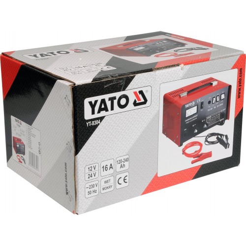 Зарядное устройство 12/24v 16а 240Ah YATO YT-8304