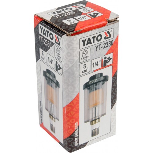 Фильтр-сепаратор воды 1/4 ", рабочее давление: 10 бар YT-2380 YATO