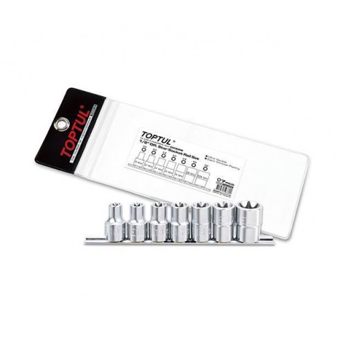 Набор головок TORX 1/2" E10-E24 7ед.(звезда Давида) TOPTUL GAAG0704