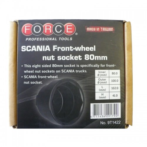 Головка для гайки ступицы колес SCANIA 80 mm FORCE 9T1422 F
