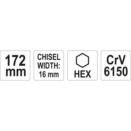 Зубило 16х172мм YATO YT-47149