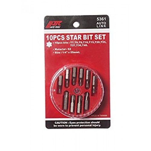 Набор бит 1/4" TORX T7-T40 10ед.