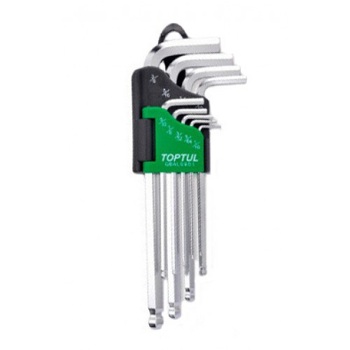 Набір дюймових Г-обр. шестигранників з кулею 1/16"-3/8" 9од. TOPTUL GBAL0901