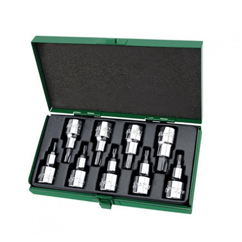 Набор  бит TORX впрессованных в головку 1/2" Т20-Т60 TOPTUL GAAD0903