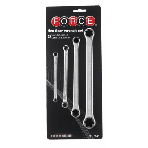 Набор накидных ключей TORX E6-E24 4ед. 5041 FORCE