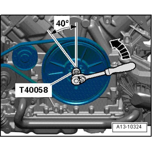 Адаптер для проворачивания коленвала VW, AUDI 4035 JTC