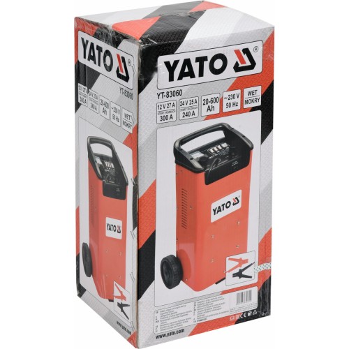 Пуско-зарядное устройство 20 Ач/300 А/240 А/часов YT-83060 YATO