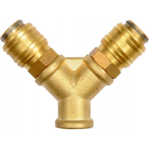 Латунный коллектор c внутренней резьбой G3/8"и 2 x 1/4"