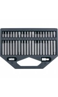 Набор бит HEX, TORX, SPLINE, хвостовик-шестигранник 1/2, CrV, 42 шт, STELS