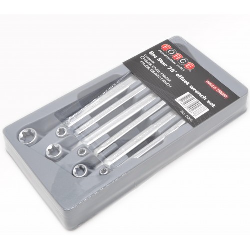 Набор накидных ключей FORCE/ TORX E6-E24 6ед.угол 75 град 5065 F