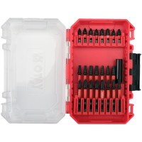 Набор ударных бит YATO PH, PZ, SQ, Torx, с магнитным адаптером 1/4", 24 предмета YT-78075