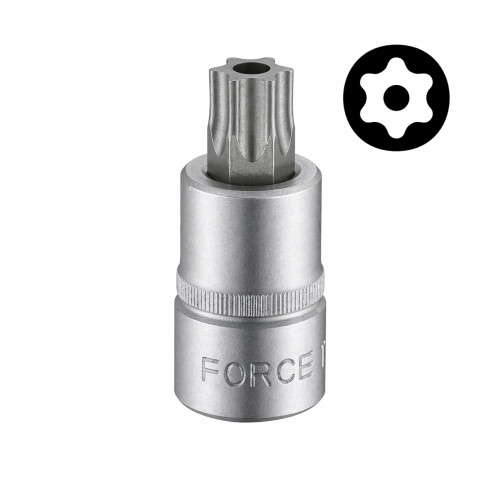 Головка-біта TORX T8H з отвором, привід 3/8", L=50 мм FORCE 3375008
