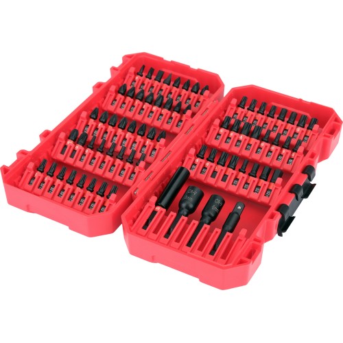 Набор ударных бит YATO PH, PZ, SQ, Torx, SL, HEX, магнитные насадки и держатель 1/4", 68 предметов YT-78077