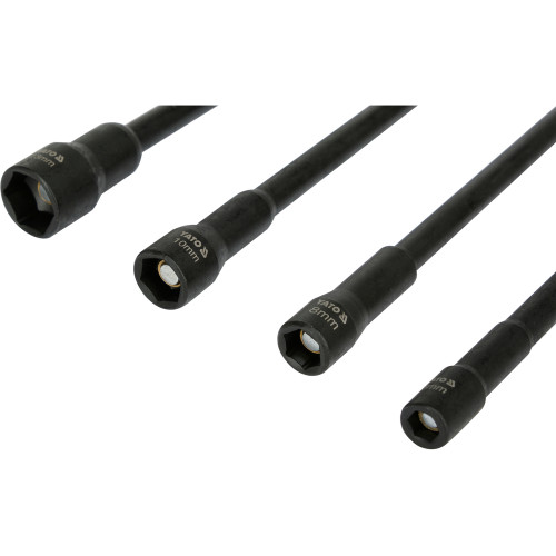 Набор удлиненных магнитных торцевых насадок YATO HEX 1/4", 6-13 мм, L=150 мм, 4 шт YT-04642