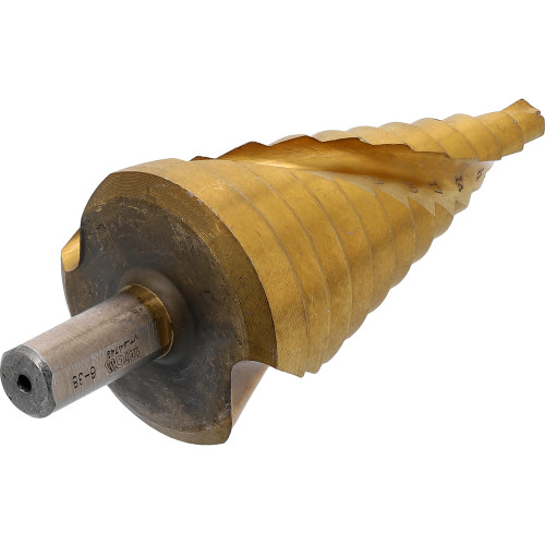 Сверло коническое ступенчатое по металлу YATO 6-38 мм, 12 ступеней, L 100/75 мм, до 4 мм YT-44749