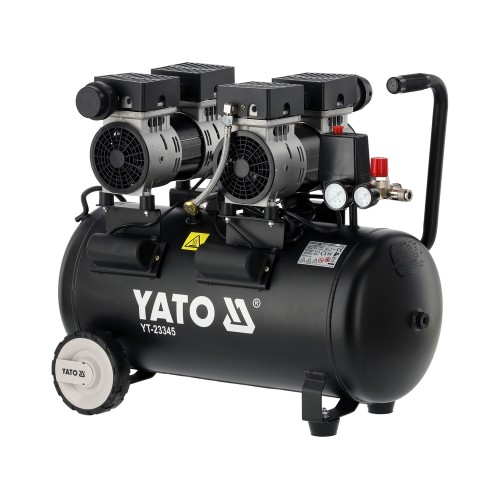 Компресор безоливний мережевий YATO 230 В, 1500 Вт, 8 бар, 280 л/хв, ресивер 50 л YT-23345