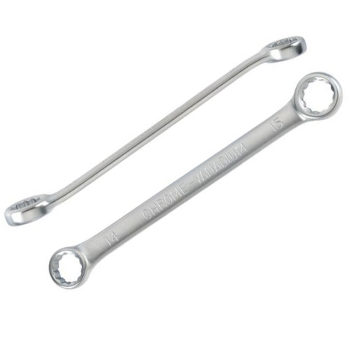 Ключ накидной отогнутый на 15° 16x17 мм, L=210 мм FORCE 7601617A (12-гранный)