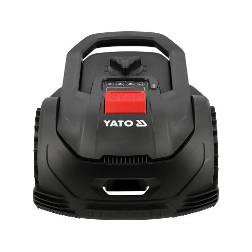 Газонокосарка робот акумуляторна YATO Li-Ion 20 В 2 А·год, площа до 300 м², ширина покосу 16 см, висота 20-50 мм YT-852090