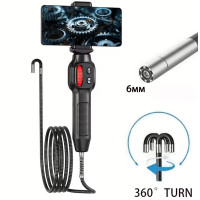 Бороскоп с камерой 6 мм и шарнирным зондом 180° U200-6мм-1м (Type-C, iOS/Android)