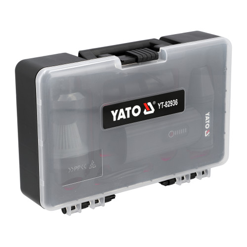 Воздуходувка YATO турбо мини аккумуляторная Li-Ion 7,4 В 4 Ач, USB-C, с насадками YT-82936