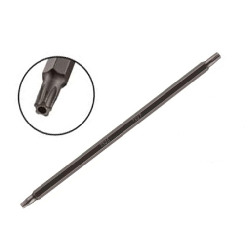 Бита 1/4" TORX с отверстием 5-лучевая двусторонняя TS08xTS10, L=165 мм FORCE 12FD0810