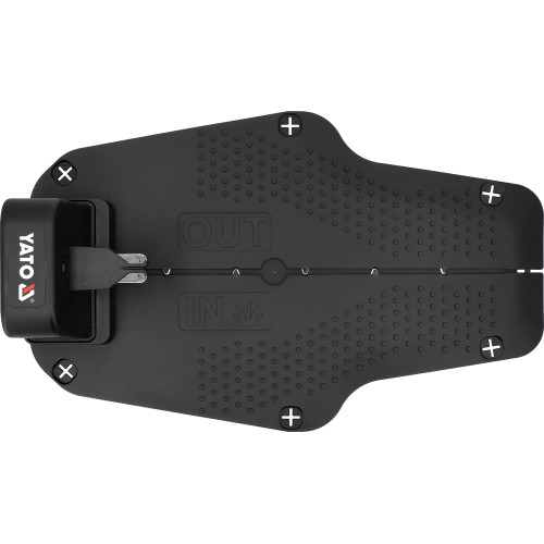 Газонокосарка робот акумуляторна YATO Li-Ion 20 В 2 А·год, площа до 300 м², ширина покосу 16 см, висота 20-50 мм YT-852090