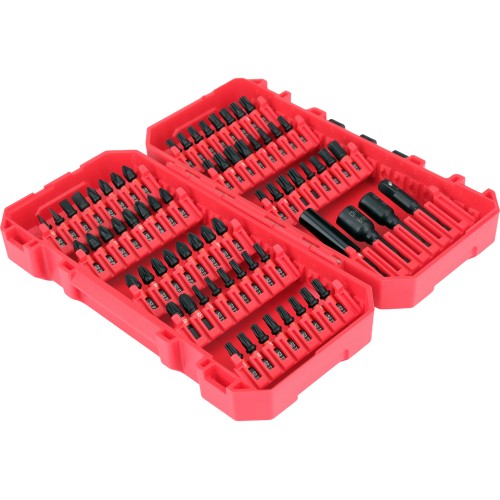 Набор ударных бит YATO PH, PZ, SQ, Torx, SL, HEX, магнитные насадки и держатель 1/4", 68 предметов YT-78077
