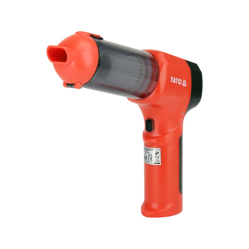 Пилосос акумуляторний з HEPA-фільтром і повітродувкою YATO YT-85686, Li-Ion 11,1 В, 100 Вт