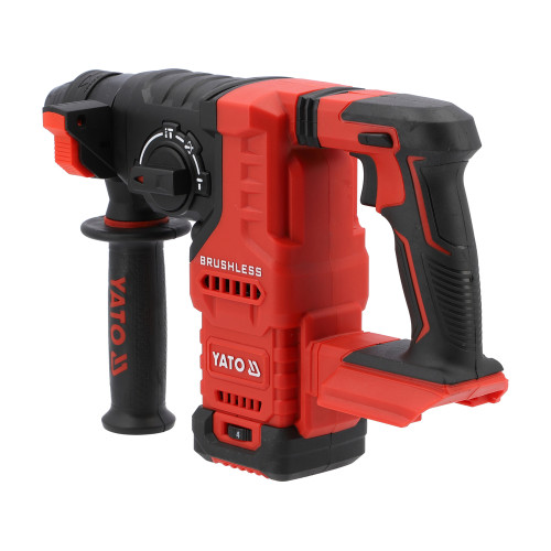 Перфоратор аккумуляторный YATO SDS+ 18 В, 2.8 Дж, до 26 мм (бетон), 3 режима БЕЗ АКБ YT-827726