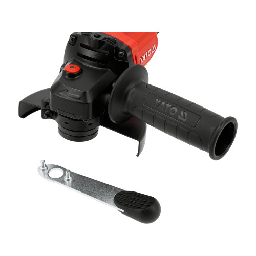 Шлифмашина угловая аккумуляторная бесщеточная YATO 18 В, 125 мм, плавный пуск БЕЗ АКБ YT-828253 