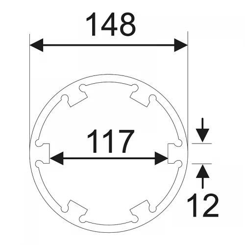 Головка ступичная JTC для задней оси MAN, 3/4", Ø148×117 мм, H=160 мм, под ключ 60 мм 5267