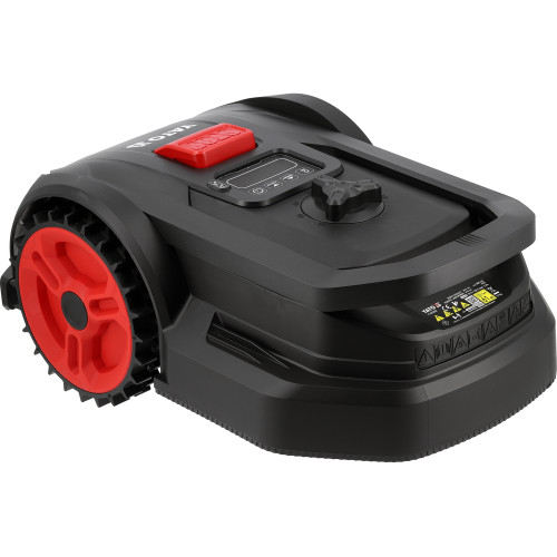 Газонокосарка робот акумуляторна YATO Li-Ion 20 В 2 А·год, площа до 300 м², ширина покосу 16 см, висота 20-50 мм YT-852090