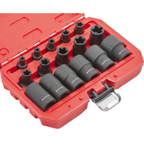 Набір головок QUATROS з 5-гранним профілем EP (EPR, TORX Plus), 16 предметів QS50016
